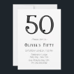 Retro Glam 50th Birthday Party Invitation<br><div class="desc">Retro Glam 50th Birthday Party Invitation. Easily personalise with your custom details.</div>