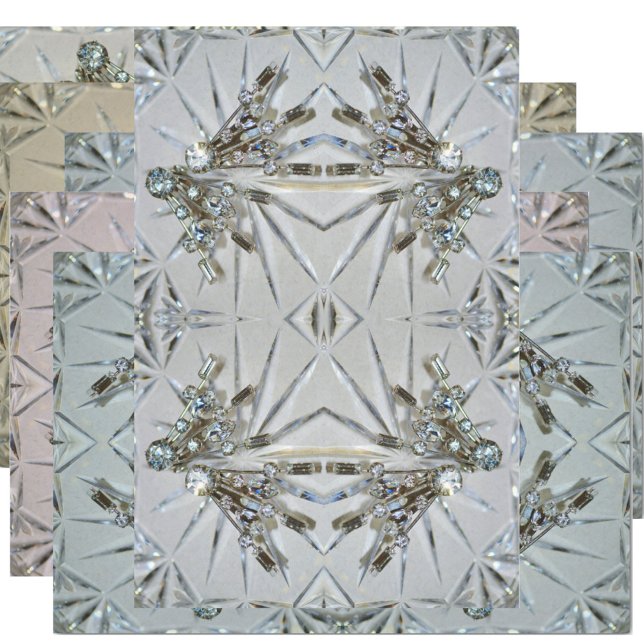 Retro Glam Art Deco Rhinestones Glamourous Grey Tissue Paper (Creator Uploaded)
