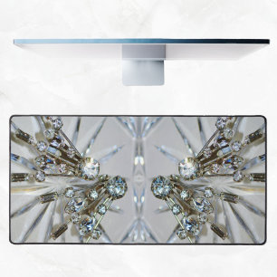 Retro Glam Art Deco Rhinestones Photographic Desk Mat