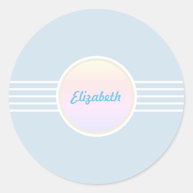 Retro Glam Blue and Opal Envelope Seals (Front)