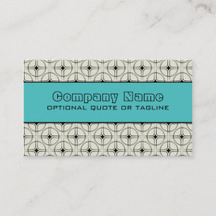 Retro Glam Business Card, Turquoise Card