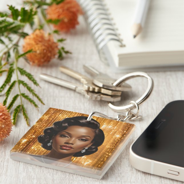 Retro Glam Girls (Diana) Key Ring (Front Right)