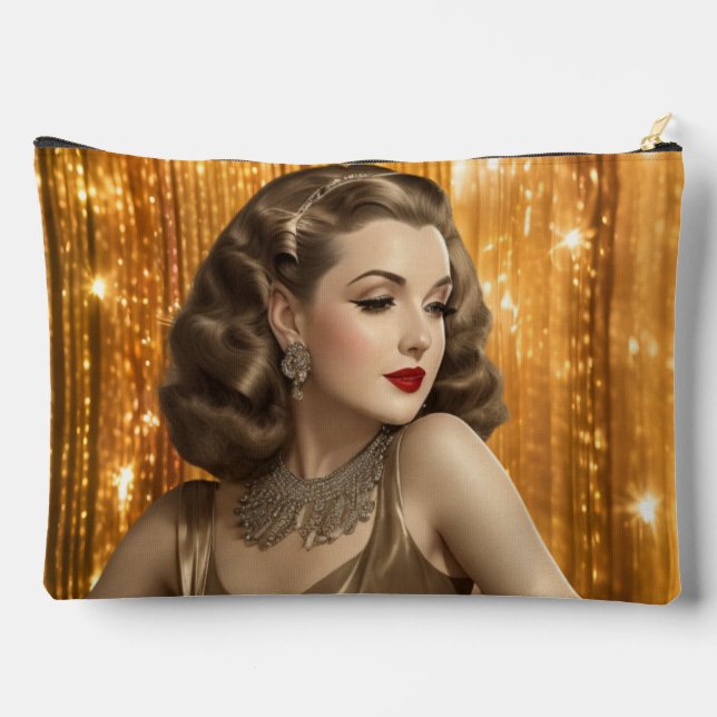 Retro Glam Girls (Ingrid) Accessory Pouch (Back)