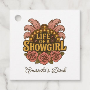 Retro Glam Life of a Showgirl Bachelorette Party Favour Tags