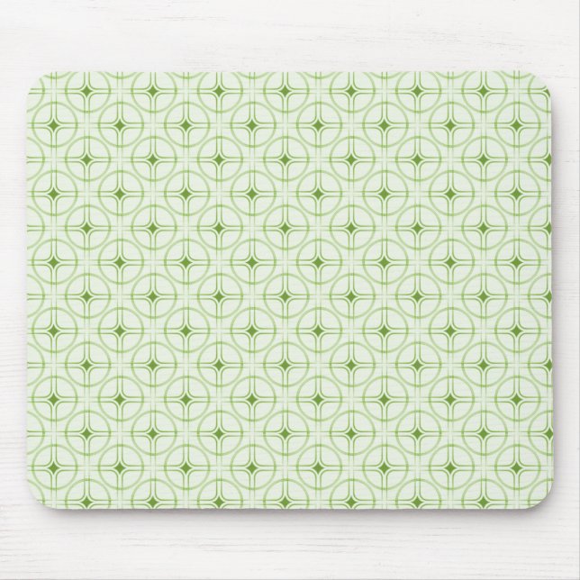 Retro Glam Mousepad, Green Mouse Mat (Front)