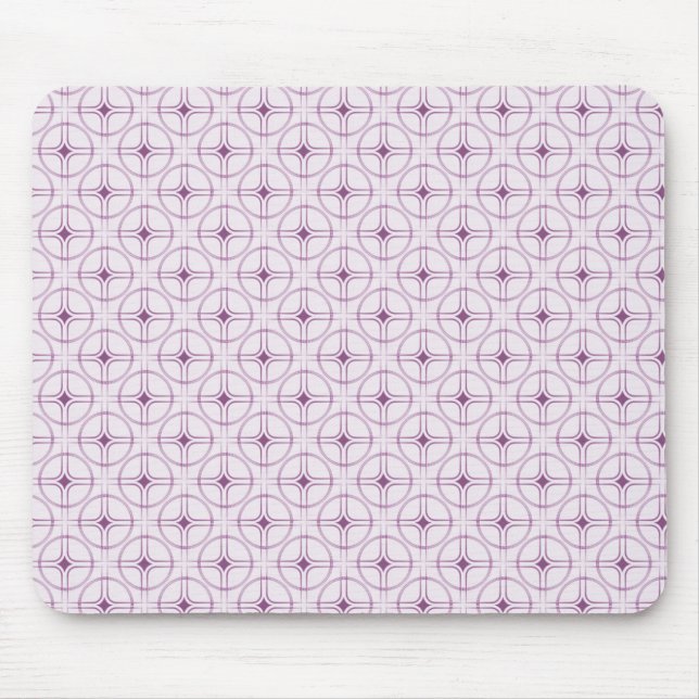 Retro Glam Mousepad, Purple Mouse Mat (Front)
