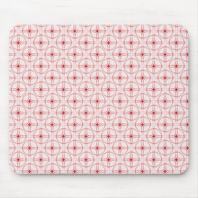 Retro Glam Mousepad, Red Mouse Mat (Front)
