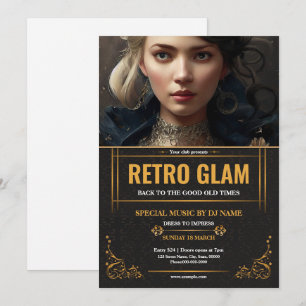 Retro Glam Party Flyer Template