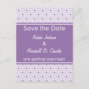 Retro Glam Save the Date Postcard