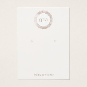 Retro Glam Silver Sequins  Earring  Display Card