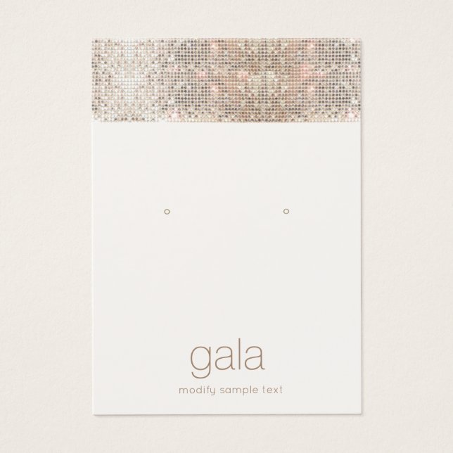 Retro Glam Silver Sequins  Earring  Display Card (Front)