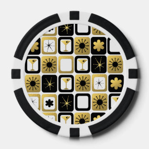 Retro Glamourous Gold Poker Chip