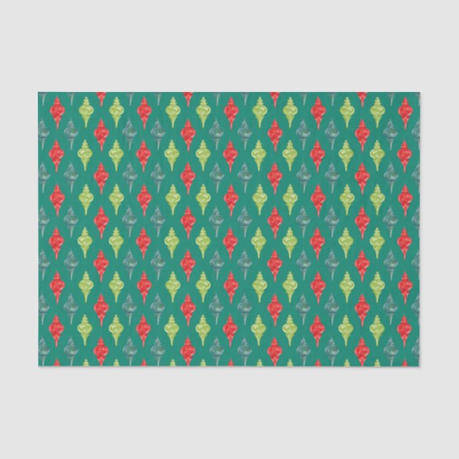 Retro Glass Ornaments Tissue Paper (Front)