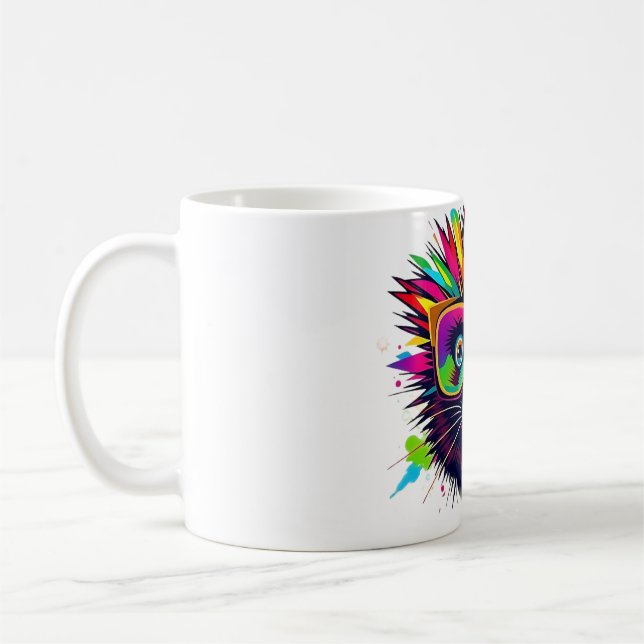 Retro Glasses Porcupine Tee Coffee Mug (Left)