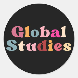 Retro global studies T-Shirt Classic Round Sticker
