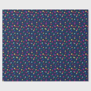 Retro Glowing Garlands - Holiday Wrapping Paper