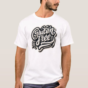 Retro Gluten Free Typography Script Graphic T-Shirt