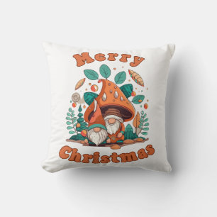Retro Gnome Christmas Cushion