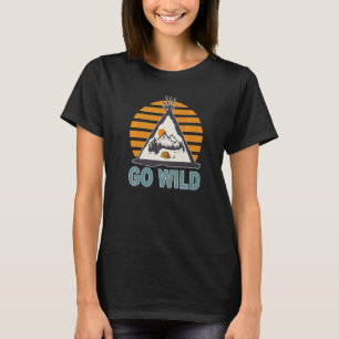 Retro Go Wild Adventure Camping Tent Camping Life  T-Shirt
