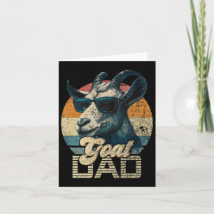 Retro Goat Dad Best Goat Daddy Funny Fathers Day  Card