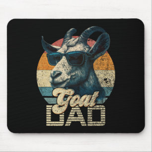 Retro Goat Dad Best Goat Daddy Funny Fathers Day Mouse Mat