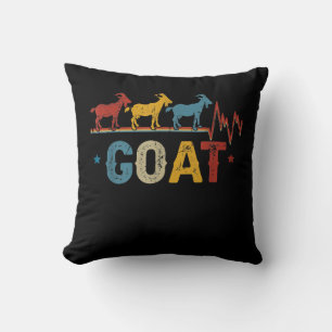 Retro Goat Heart Tee Xmas Valentines Day Gift Cushion