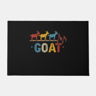 Retro Goat Heart Tee Xmas Valentines Day Gift Doormat