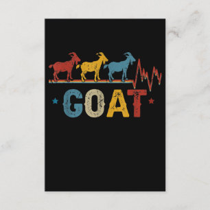 Retro Goat Heart Tee Xmas Valentines Day Gift Enclosure Card