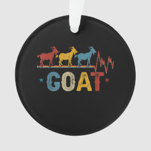 Retro Goat Heart Tee Xmas Valentines Day Gift Ornament