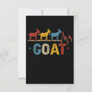 Retro Goat Heart Tee Xmas Valentines Day Gift RSVP Card