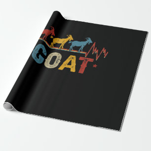 Retro Goat Heart Tee Xmas Valentines Day Gift Wrapping Paper
