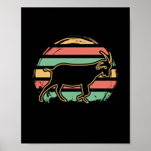 Retro Goat Poster