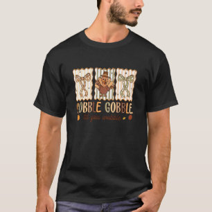 Retro Gobble Till You Wobble Funny Thanksgiving Tu T-Shirt
