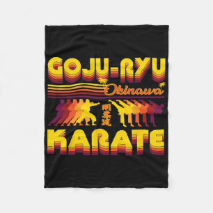 Retro Goju-ryu Karate Design Summer Outfit For Kar Fleece Blanket