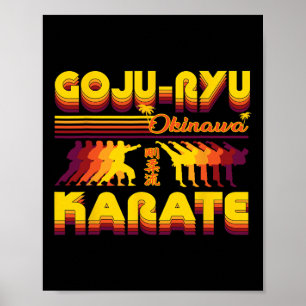 Retro Goju-ryu Karate Design Summer Outfit For Kar Poster