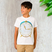 Retro Gold Alarm Clock with Blue Trim Timepiece