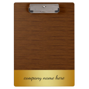 Retro Gold Badge Beige Bamboo Texture Pattern Clipboard