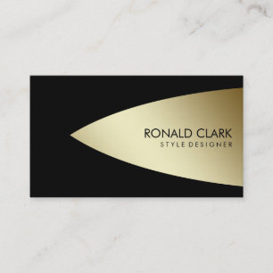 Retro Gold Black Metal Financial Professional Business Card