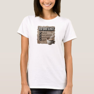 Retro Gold COFFEE PLAY WITH CAT Designer Graphic T-Shirt
