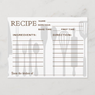 Retro Gold Confetti Bridal Shower Recipe Cards
