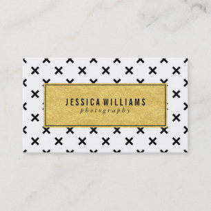 Retro Gold Foil Business Cards