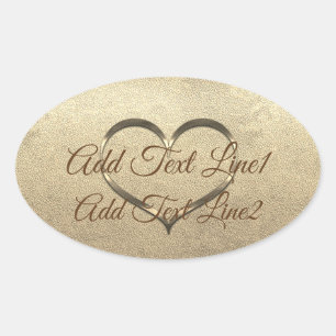 Retro Gold Holiday Vibe Oval Sticker