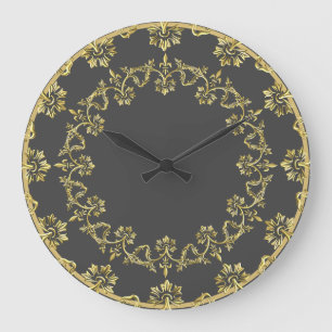 Retro Gold Large Clock