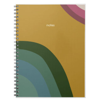 Retro Gold Rainbow Notebook