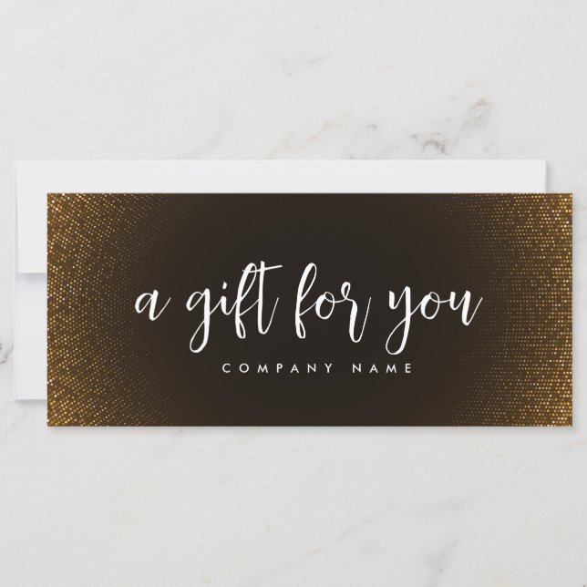 Retro Gold Salon Store Business Gift Certificate (Front)
