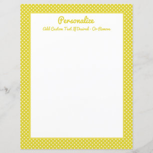 Retro Gold & White Polka Dot Pattern Personalise