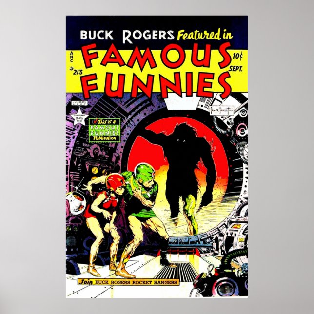 Retro Golden Age Famous Funnies Cover 213 Poster (Front)