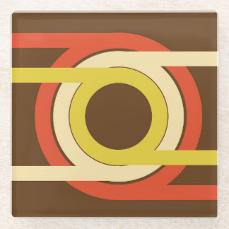 Retro Golden Ratio inspired design. Glass Coaster