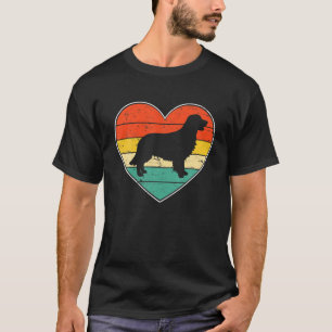 Retro Golden Retriever Dog Hearts Puppy Lover Vale T-Shirt