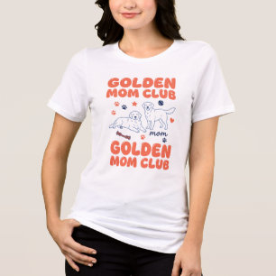 Retro Golden Retriever Dog Mum Club Graphic Tee